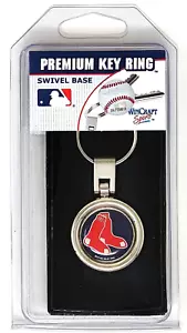 Boston Red Sox Keychain Domed Metal Keyring - New - Picture 1 of 5