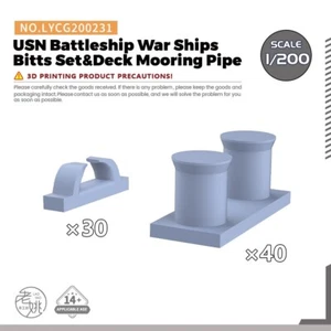 LYCG200231 1/200 Upgrad Part USN Battleship War Ships Bitts Set&Deck MooringPipe - Picture 1 of 3