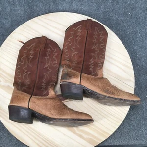 Dan Post Boots Mens 10.5 Mid Calf Western Cowboy Casual Brown Leather Pull On - Picture 1 of 16