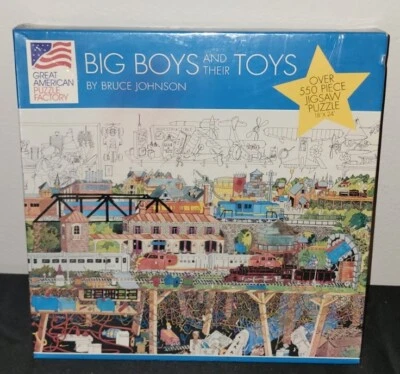 Great American Puzzle Big Boys And Their Toys Jigsaw Puzzle 550 Pieces - Image 1 of 4