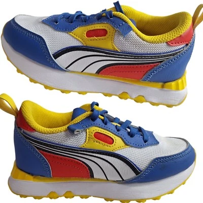 Zapatillas Puma Rider Fv Primarias con Cordones Jóvenes Niños Azul Blanco Talla 8 (16cms) Foto 1 de 4