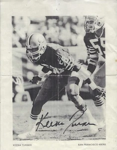 Keena Turner San Francisco 49ers Linebacker Autographed 8x10 Photocopy - Picture 1 of 1