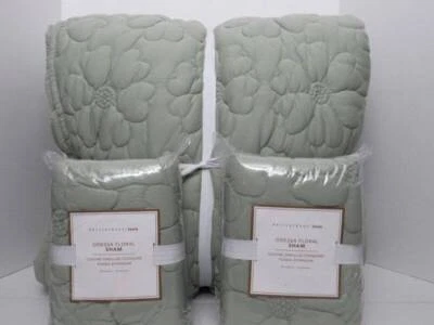 Edredón jersey floral Pottery Barn Teen Odessa F/Q y 2 horas Shams Sage Nuevo Foto 1 de 4