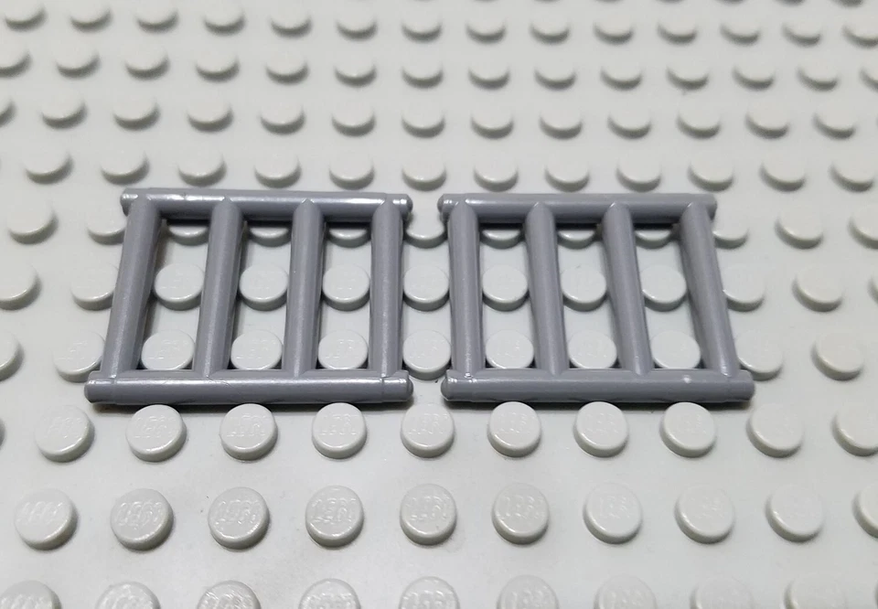 LEGO Lote de 2 Piezas de Barra de Ventana de Cárcel Gris Azulado Oscuro Foto 1 de 1