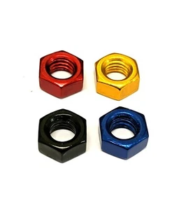 M6 HEX FULL NUTS - ANODISED ALUMINIUM - Picture 1 of 24