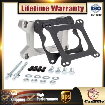 Carb Aluminum 2 Barrel to 4 Barrel Carburetor Intake Manifold Adapter Plate 1933 - Image 1 of 4