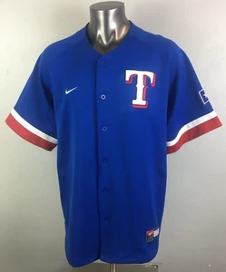 Texas Rangers MLB Baseball Trikot genäht Authentic Nike Team XL Vintage blau selten - Bild 1 von 11