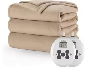SUNBEAM Royal Ultra Fleece Heated Electric Blanket Queen Size, 90" x 84" - Picture 1 of 8