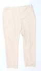 Atmosphere Womens Beige Polyester Trousers Size 12 L27 in Regular Zip