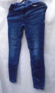 Cat & Jack Girls Size 10 Super Stretch Skinny Blue Jeans Denim Adjustable Waist - Picture 1 of 5