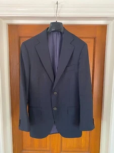 SUITSUPPLY Lazio Slim Fit Blazer Jacket Size 36 S Navy Blue Perennial Super 110s - Picture 1 of 11