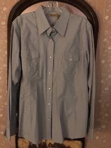 Wrangler Ladies Pinstriped Rodeo Shirt Xxl - Picture 1 of 4