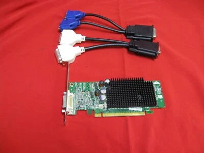 Dell ATI Radeon X600 256MB Video Card PCI-e x16,E-G012-05-2436 DVI AND VGA cable - Image 1 of 4