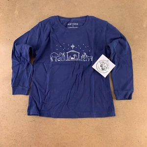 Mustard & Ketchup Kids Size Small Navy Blue Cotton Nativity Long Sleeve Tee NWT - Picture 1 of 6