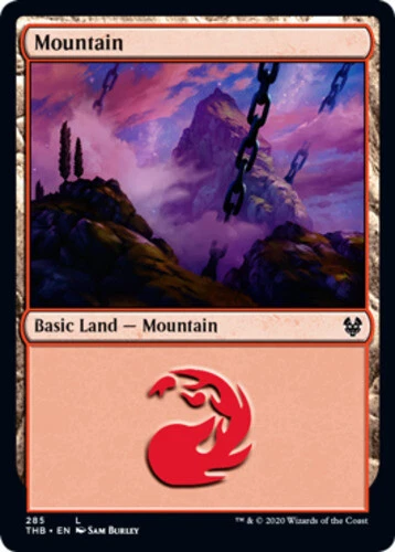 Mountain (285) - Foil ~ Near Mint Theros: Beyond Death MTG Magic UltimateMTG Red - Image 1 of 1