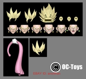 OC Toys 002 SHF Dragon Ball Vegeth Super Saiyan SSJ 1/12 kit scultura testa stock - Foto 1 di 4
