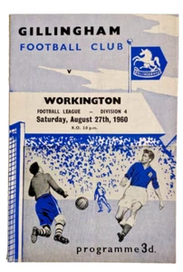 Programma calcio Gillingham v Workington 27/8/60 - Foto 1 di 5