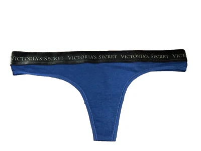 Nuevo con etiquetas Tanga Victoria Secret Para Mujer (MEDIANO) Academy Azul Clásico Bloque Terciopelo Tronco Foto 1 de 4