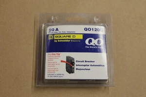 Interruptor de circuito de un solo polo Schneider 20 amperios QO120C D - Imagen 1 de 1