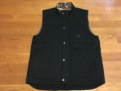 Walls Outdoor Goods Vest Size Extra Large XL Denim Quilted Camo Liner  - Image 1 of 4