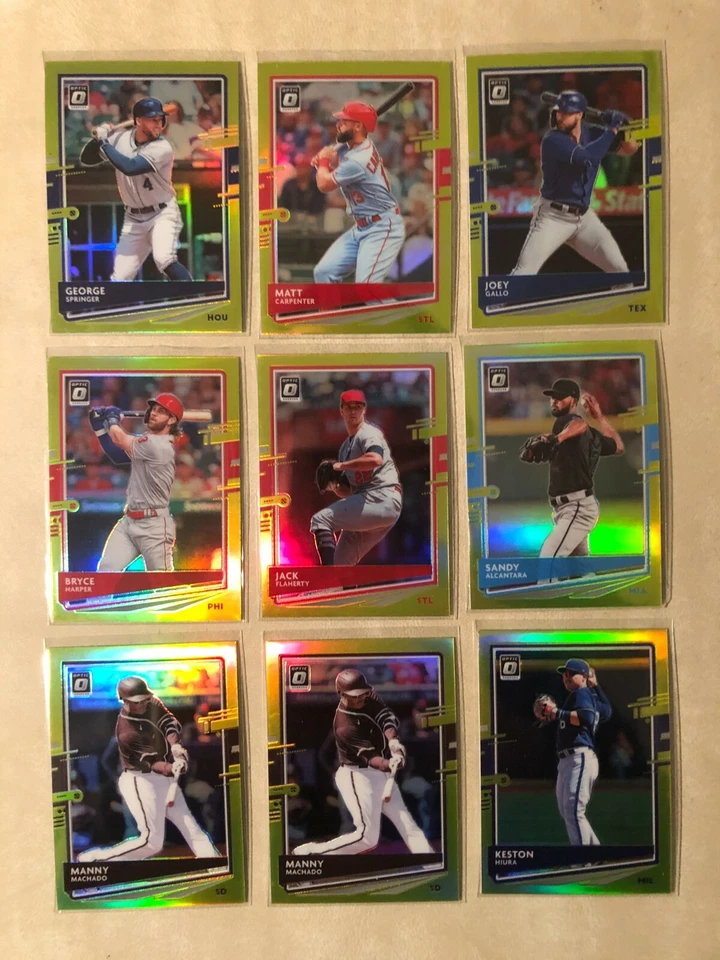 2020 Panini Donruss Optic LIME GREEN Baseball Card You Pick Complete Your Set - Image 1 of 1