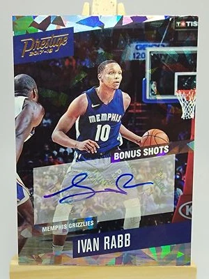 Ivan Rabb 2017-18 Prestige Bonus Shots Signature Crystal #63 Auto Grizzlies - Image 1 of 2