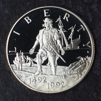 1992-S Proof Christopher Colombus Modern Commemorative Half Dollar 50C - Image 1 of 2