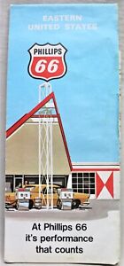 PHILLIPS 66 EASTERN UNITED STATES HIGHWAY ROAD MAP 1970 VINTAGE AUTO TRAVEL