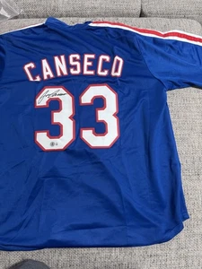 Jose Canseco Signed Autograph Custom Jersey - JSA COA - Texas Rangers - Picture 1 of 5