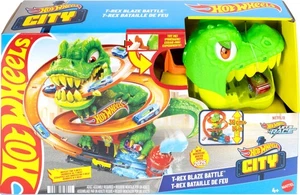 Hot Wheels T-Rex Batalla en llamas Conjunto de pista, conjunto de juego con pist - Imagen 1 de 6