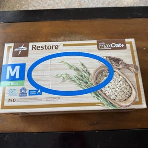 Guanti da esame in nitrile Medline Restore nuovi One (1) Box taglia M con Max Oat+ - Foto 1 di 6