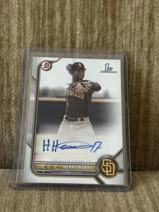 Bowman Baseball 2022 #PPA-HH Henry 1st Prospect Auto Padres - Imagen 1 de 2