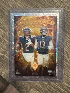 2024 Panini Phoenix - Treasured Tandems Keenan Allen, D.J. Moore #TT-CHI Lazer - Picture 1 of 2