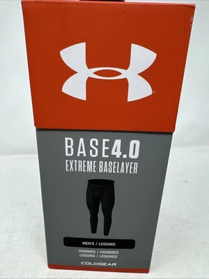 Under Armour Mens Small ColdGear Base 4.0 Extreme Baselayer Leggings Black - Image 1 of 4