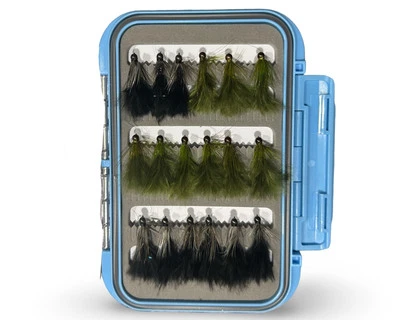 18PCS Wooly Bugger Tungsten Jig Streamer Fly Fishing with Fly Box - Image 1 of 3