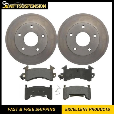 Front Brake Rotors and Ceramic Pads Kit for 1995 1996 1997 Chevrolet Blazer - Image 1 of 4