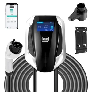 Portable EV Charger 48Amp EV Car 16.4ft Charging Cable Level 2 NEMA 14-50Plug- - Picture 1 of 16