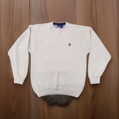  Tommy Hilfiger Cream Large Knit Sweater  - Image 1 of 4