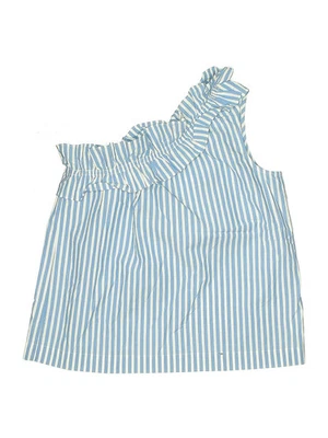 NWT Crewcuts Outlet Girls Blue Sleeveless Blouse 14 - Image 1 of 2