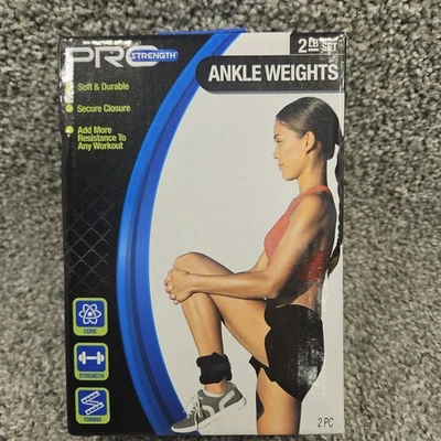 Juego de pesas de tobillo Pro Strength de 2 libras suaves duraderas ajustables resistencia entrenamiento Foto 1 de 4