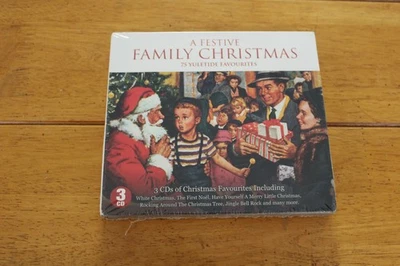 Festive Family Christmas 3 CD Box Set 75 Yuletide Songs Holiday Classics New - Image 1 of 2