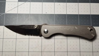 Kershaw USA Titanium Ti ATS34 1410ST Starkey Ridge Pocket Knife Serrated - RARE - Image 1 of 4