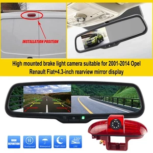 Rückfahrkamera 3.Bremslicht Mit Monitor Für Opel Combo Vivaro Renault Trafic - Bild 1 von 24