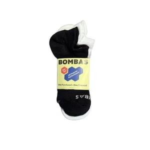 NWT Bombas Socks Unisex Large Black White Gray Ankle Length - Picture 1 of 2
