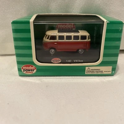 Model Power 19160 HO Scale Red/White VW Bus - Image 1 of 3