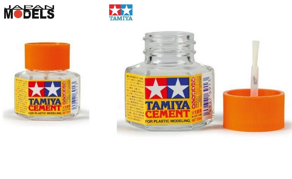 Tamiya Cement 20Ml COLLA DA MODELLISMO Per Plastica Tappo Arancione 87012 New