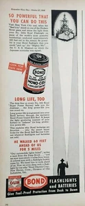 Anuncio vintage 1946 Bond con linterna y baterías impreso efímero decoración artística de pared - Imagen 1 de 3