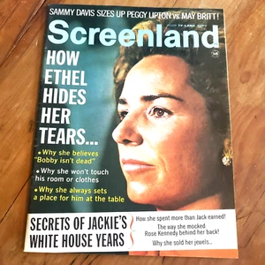 September 1969 Screenland with Ethel Kennedy on Cover K-109 - Picture 1 of 2