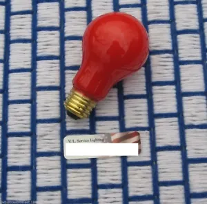 BOXof 12 new RED 25w opaque PARTY 25A19 LIGHT BULB 25 watt 130v SIGN ceramic A19 - Picture 1 of 3