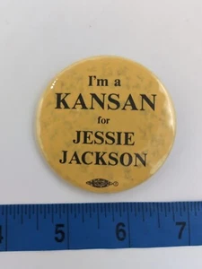 Jessie Jackson Kansas Campaign Pin I'm a Kansas For Jessie Jackson Button - Picture 1 of 2